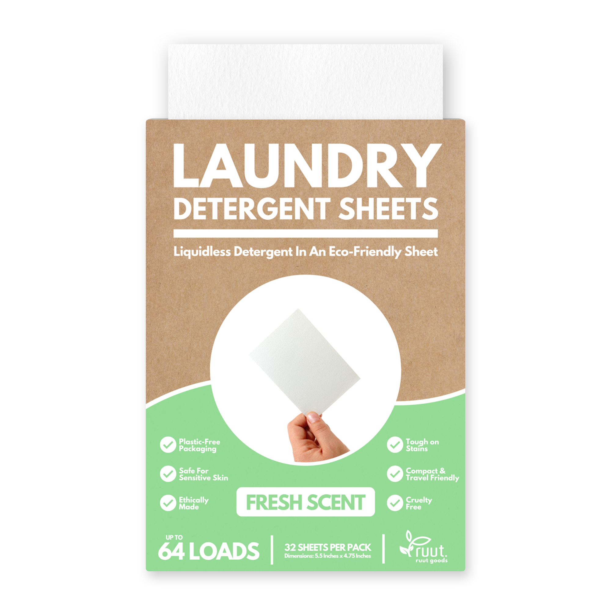 Zero Waste Club Pack of 64 Laundry Sheets